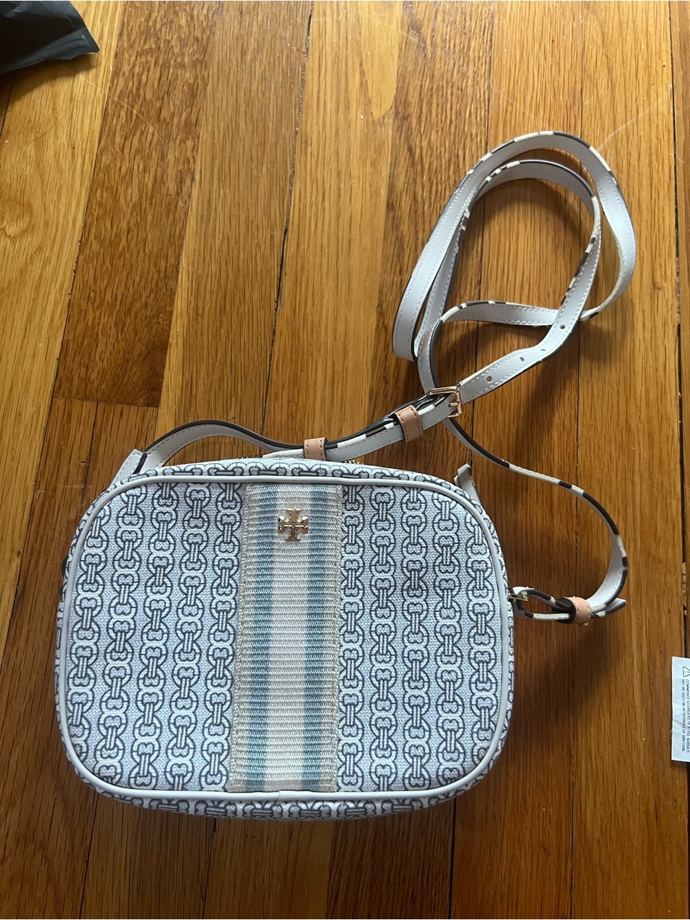 Tory Burch White Gemini Link Patterned Crossbody Bag